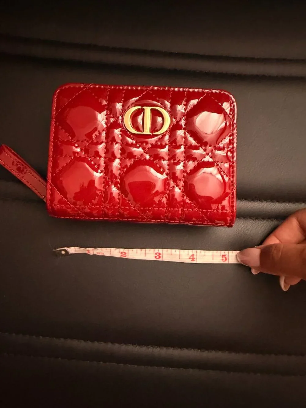 Dior Red Patent Leather Wallet